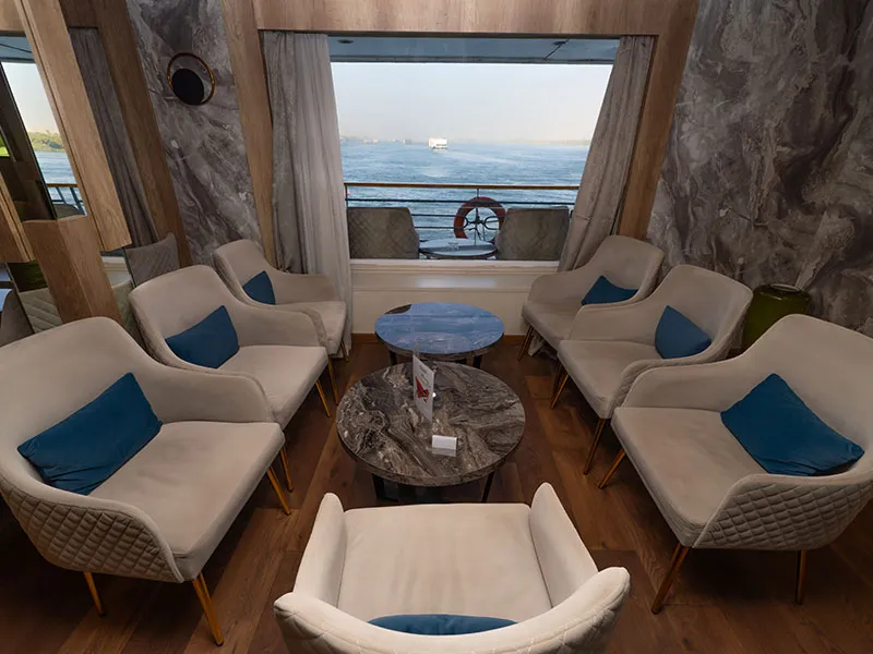 Lounge aboard the Royal Signature Nile Cruise Nile cruise